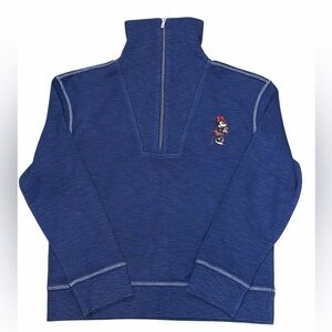 Tommy Bahama x Disney 1/2 Zip Pullover Women’s L Tropical Minnie Mouse Emboidery
